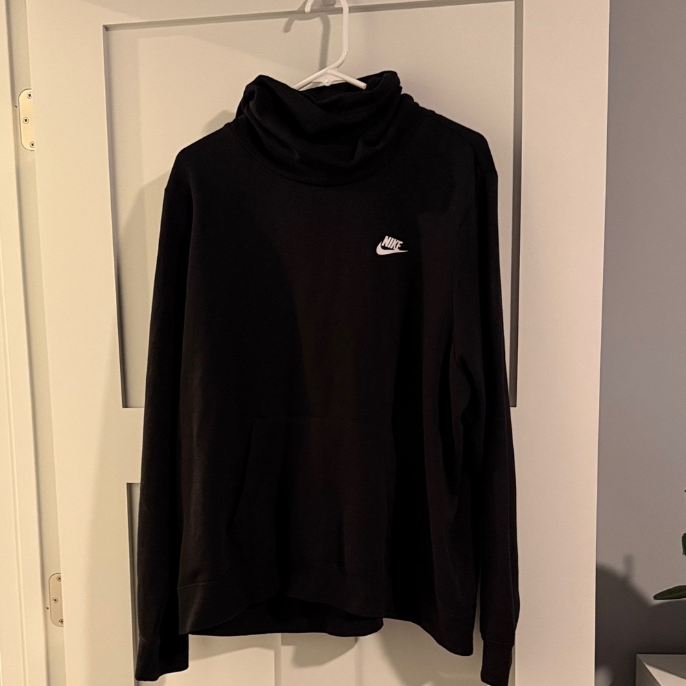 Nike Black Pullover funnel neck hoodie with Logo